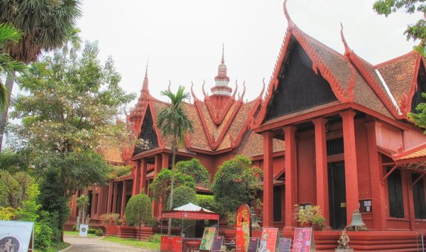 Traditional Khmer architecture at the National Museum in Phnom Penh, featured in the 17-Day Cambodia Highlights Tour