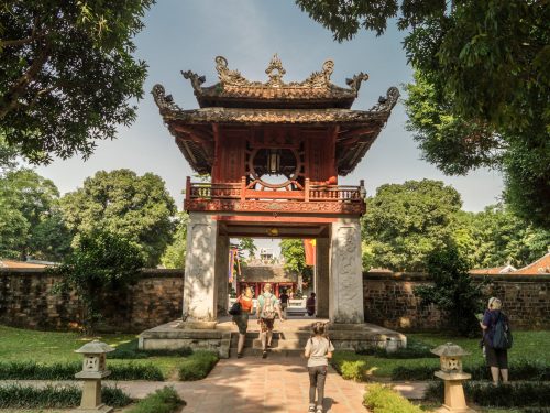 Temple of Literature in Hanoi City Tour Full Day, a symbol of Vietnam’s culture and education.