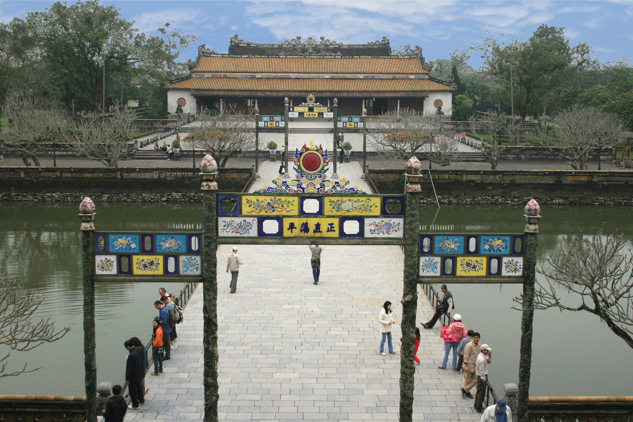 Dien Thai Hoa viewed from Ngo Mon Gate in Hue, a must-see landmark in the Best Time to Visit Hue guide