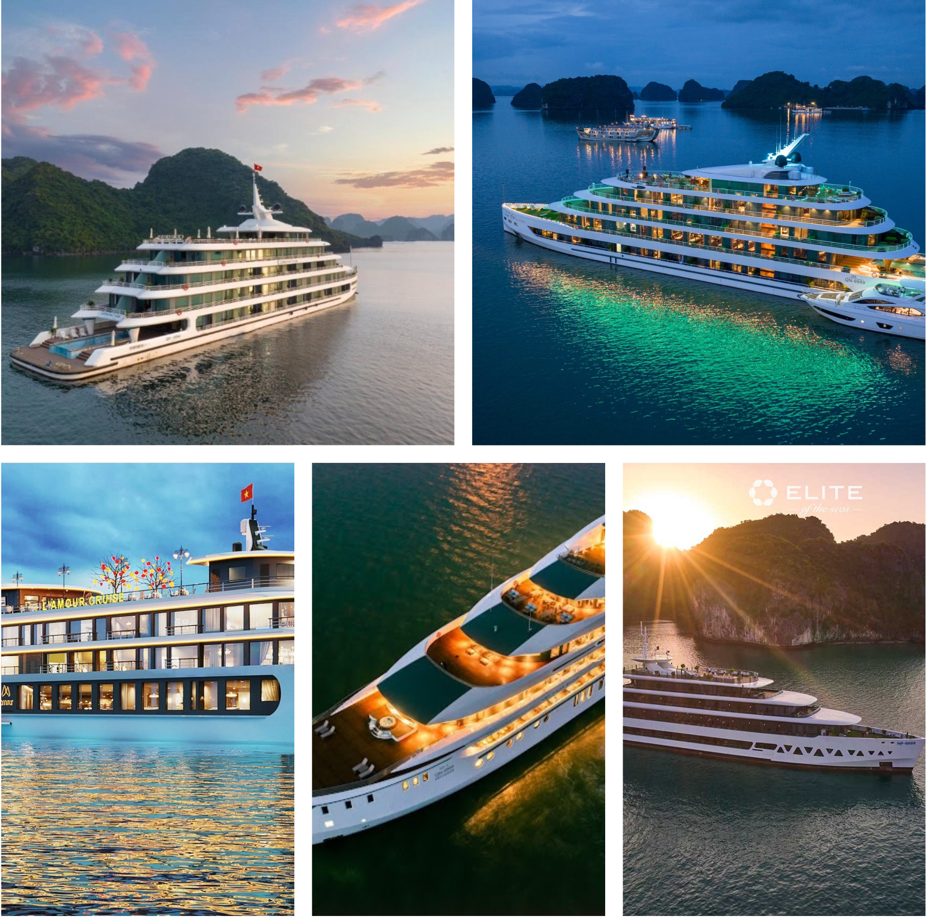 Luxury halong bay 6-star cruises offering world-class service and breathtaking views of Halong Bay