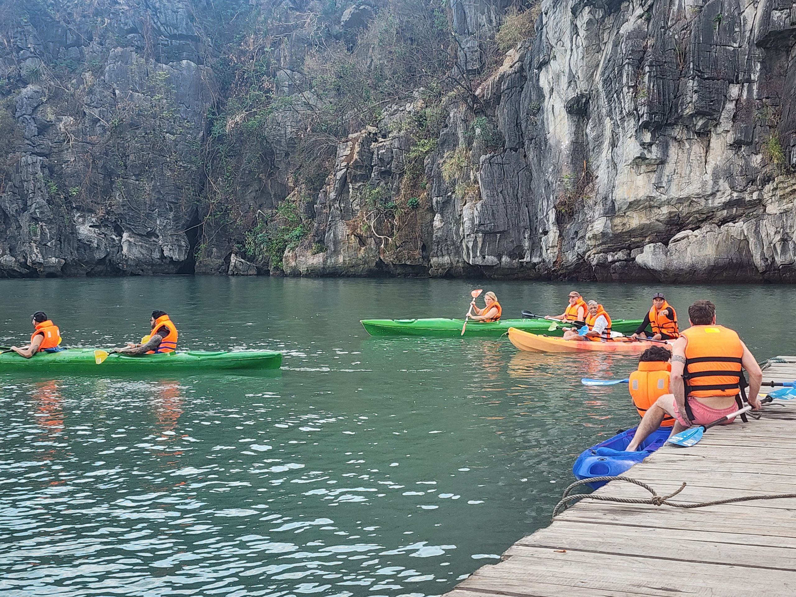 Kayaking adventure on Halong Bay tours from Hanoi